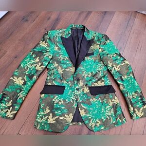 ANGELINO Men's Fashion Blazer/Sport Coat Gold Leaf Green - SIZE 38